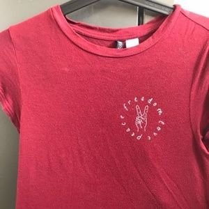 H&M Freedom, love, peace t-shirt